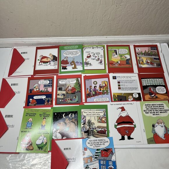 16 Nobleworks Cartoon Funny Holiday Humor Greetings Christmas Cards - Picture 1 of 16